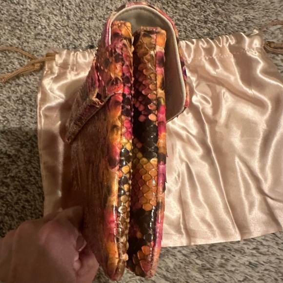 Chanel Python Pink Multicolor Clutch Reissue - Picture 3 of 14